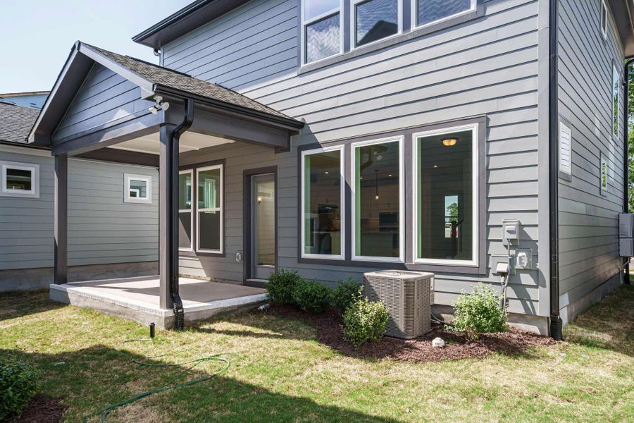 Representative exterior details of a home built from the The Simpson by David Weekley Homes in NoVi Chatham Park - The Garden Collection, Pittsboro (Image 3). Representative exterior details of a home built from the The Simpson by David Weekley Homes in NoVi Chatham Park - The Garden Collection, Pittsboro (Image 3).