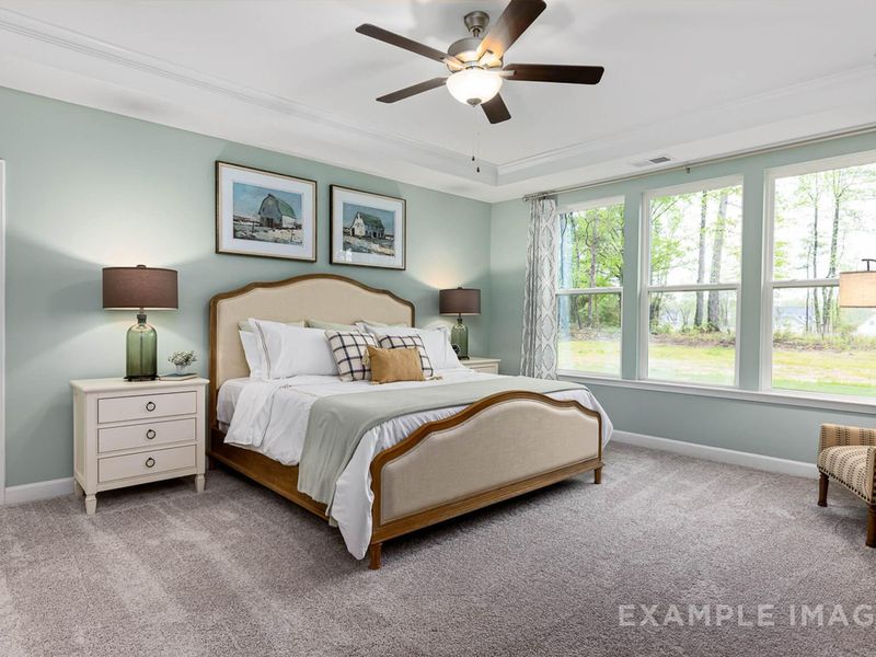 Furnished interior view inside a new home in Retreat at North Main, Lillington (Image 20). Furnished interior view inside a new home in Retreat at North Main, Lillington (Image 20).