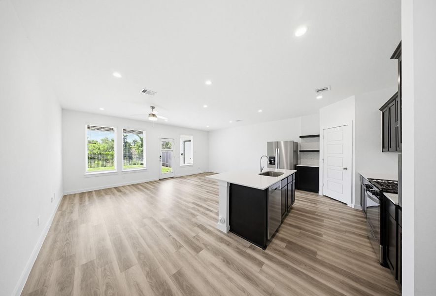 Kitchen open to family room, perfect for those special gatherings