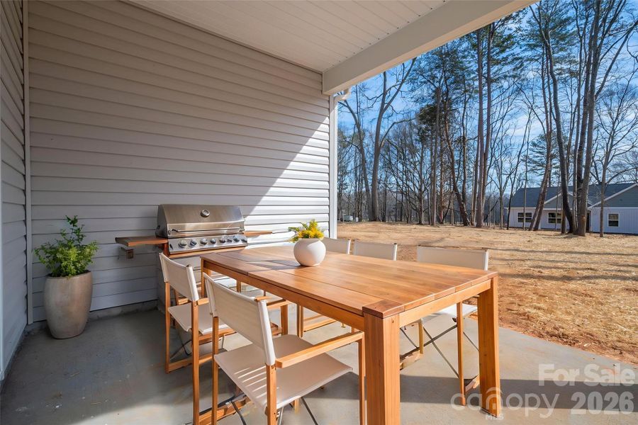 Exterior details and patio area of a home in , Shelby (Image 3).
