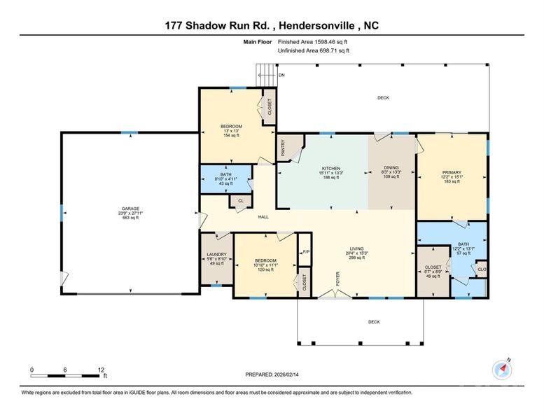 2D floor plan layout of this home in , Hendersonville, NC (Image 4).