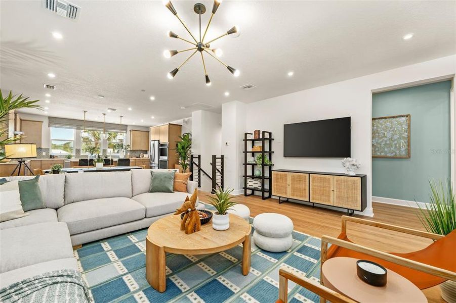 Furnished interior view inside a new home in EvenTide, New Smyrna Beach (Image 22).