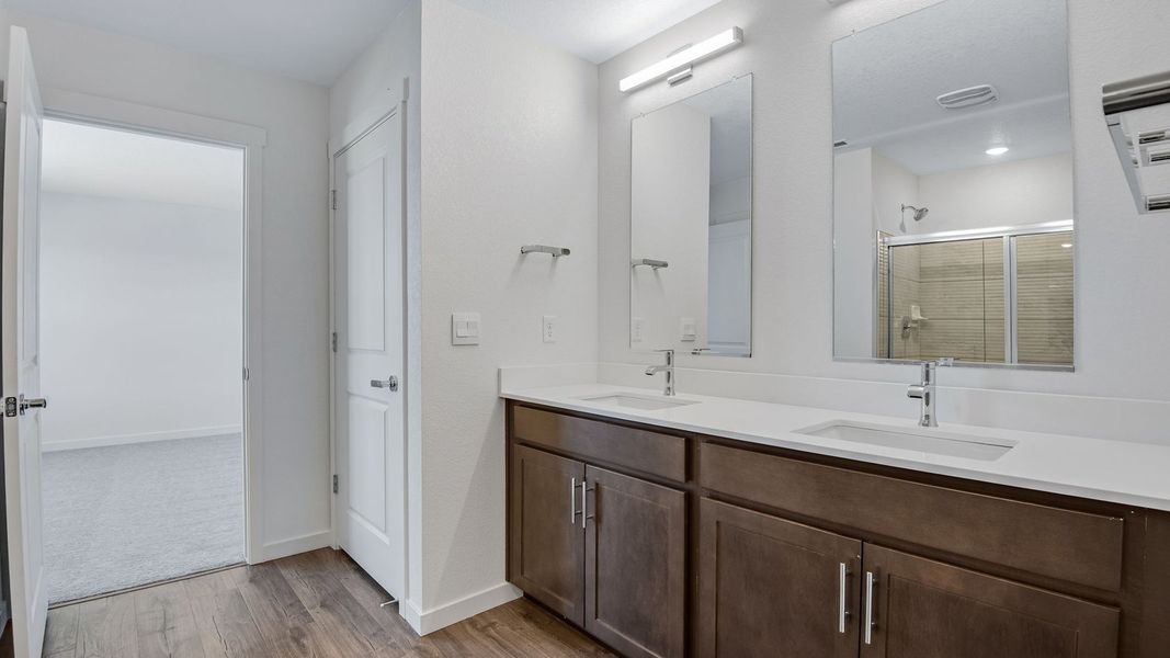 Furnished interior view inside a new home in Trails at Crowfoot, Parker (Image 14).