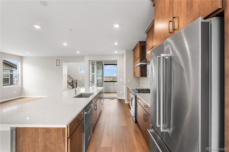 Furnished interior view inside a new home in Tribute at Lyric, Lone Tree (Image 7).