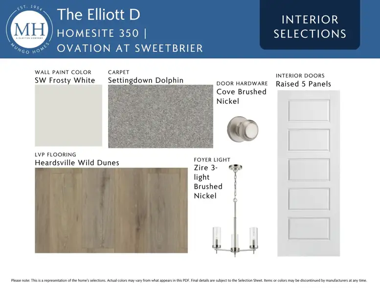Sample of building materials used in homes in Ovation at Sweetbrier, Durham (Image 5). Sample of building materials used in homes in Ovation at Sweetbrier, Durham (Image 5).