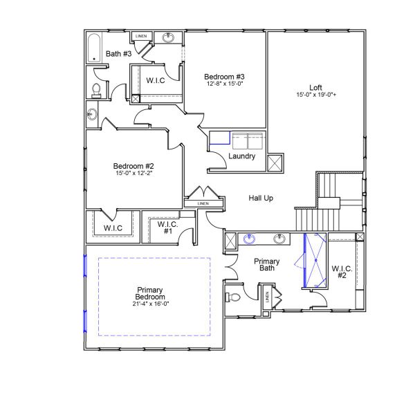 2D floor plan layout of this home in Pineland Preserve, Summerville, SC (Image 3).