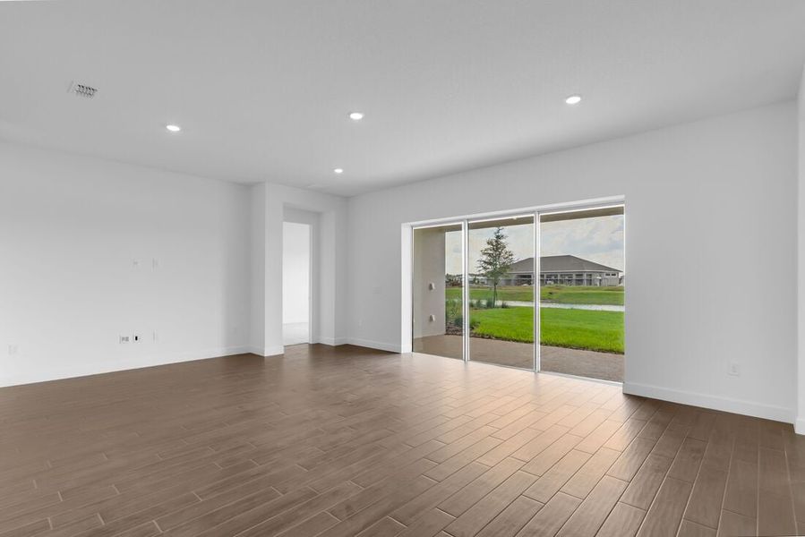 Representative unfurnished interior of a home built from the Ambra by Taylor Morrison in Esplanade at Center Lake Ranch, St. Cloud (Image 24).