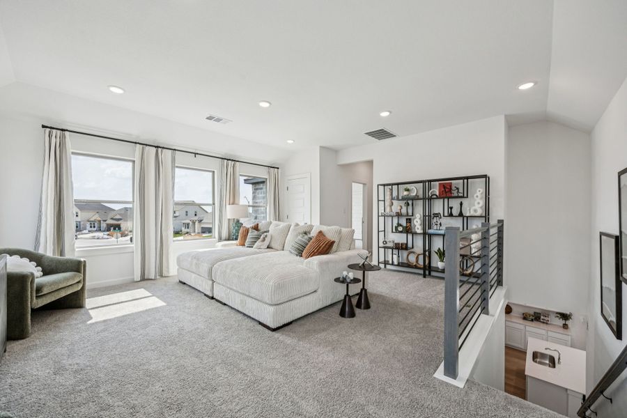 Game Room in the Trinity home plan by Trophy Signature Homes – REPRESENTATIVE PHOTO