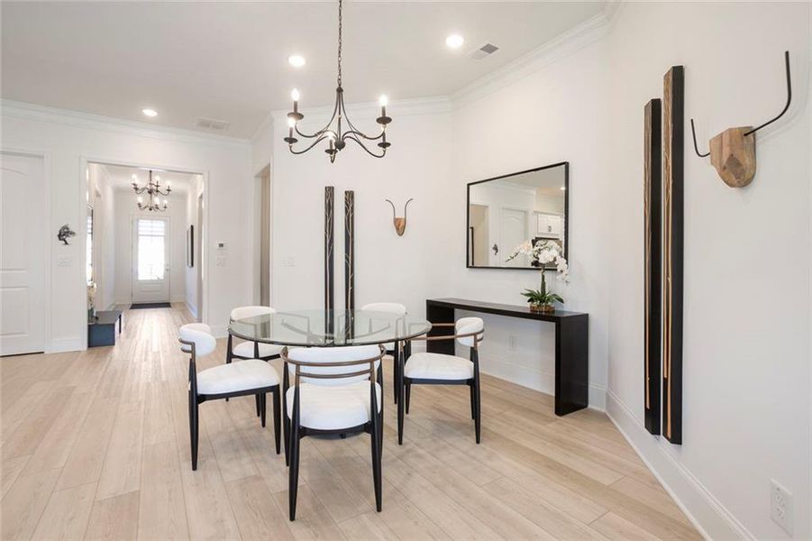 Furnished interior view inside a new home in Courtyards at Traditions, Cumming (Image 6).