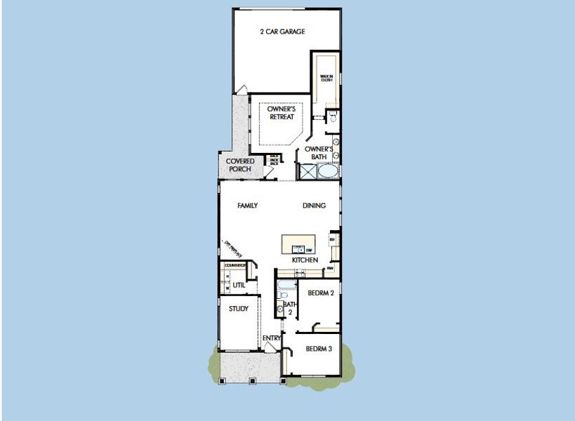 2D floor plan layout for the The Parma by David Weekley Homes in Two Step Farm 42', Montgomery, TX (Image 4). 2D floor plan layout for the The Parma by David Weekley Homes in Two Step Farm 42', Montgomery, TX (Image 4).