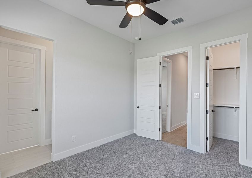 The secondary bedrooms have walk-in closet.