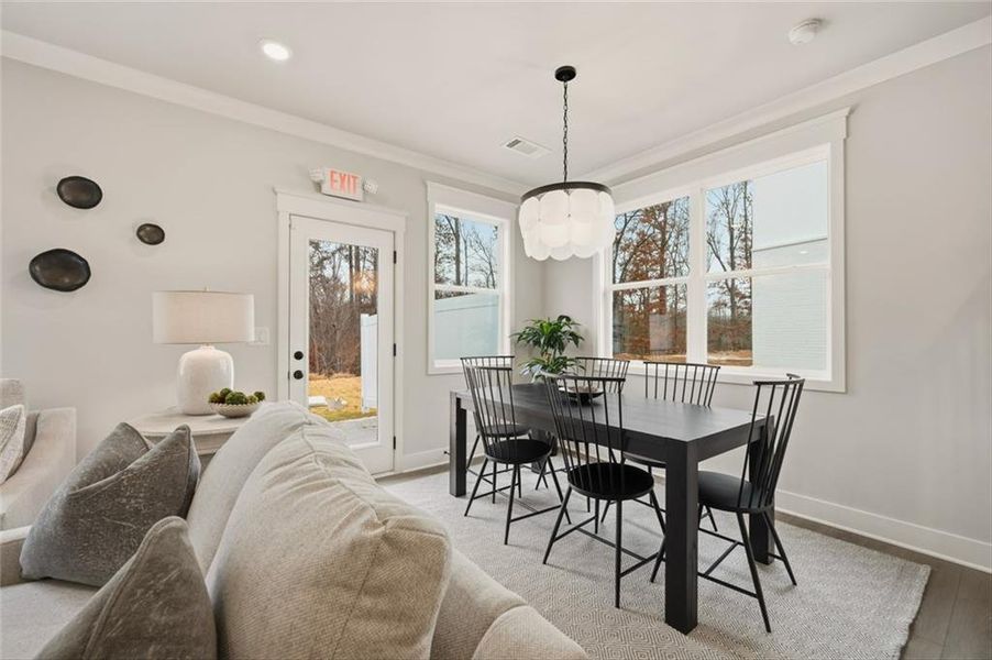 Furnished interior view inside a new home in Millstone at Mundy Mill, Gainesville (Image 8).