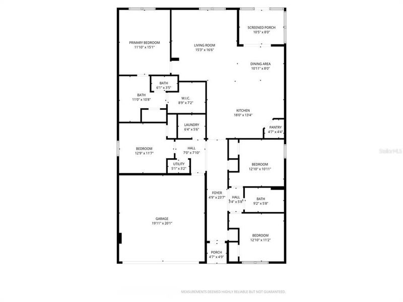 2D floor plan layout of this home in Autumn Glen, Belleview, FL (Image 5).