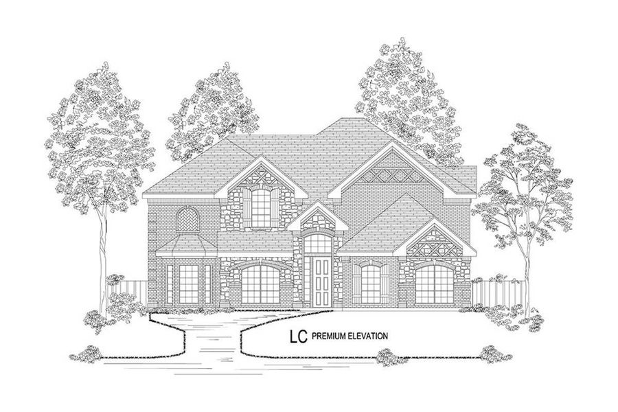 Representative rendering of the exterior for the Bellacrest FSW (w/Media) by First Texas Homes (Image 12). Representative rendering of the exterior for the Bellacrest FSW (w/Media) by First Texas Homes (Image 12).