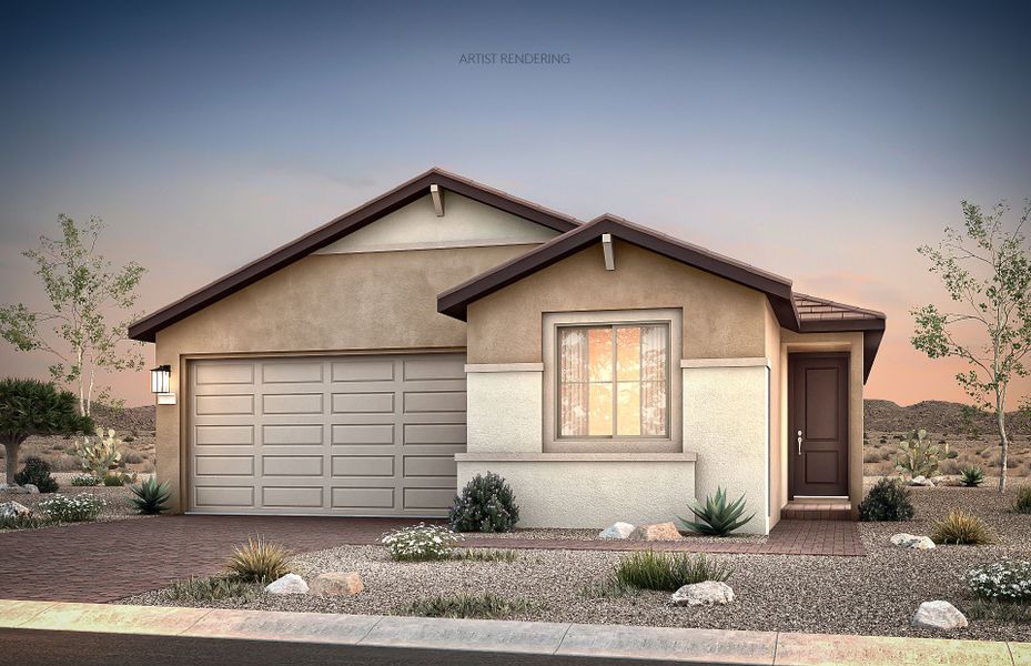 Representative exterior photo of a completed home built from the Audrey by Del Webb in Sun City Anthem at Merrill Ranch, Florence, AZ (Image 14).