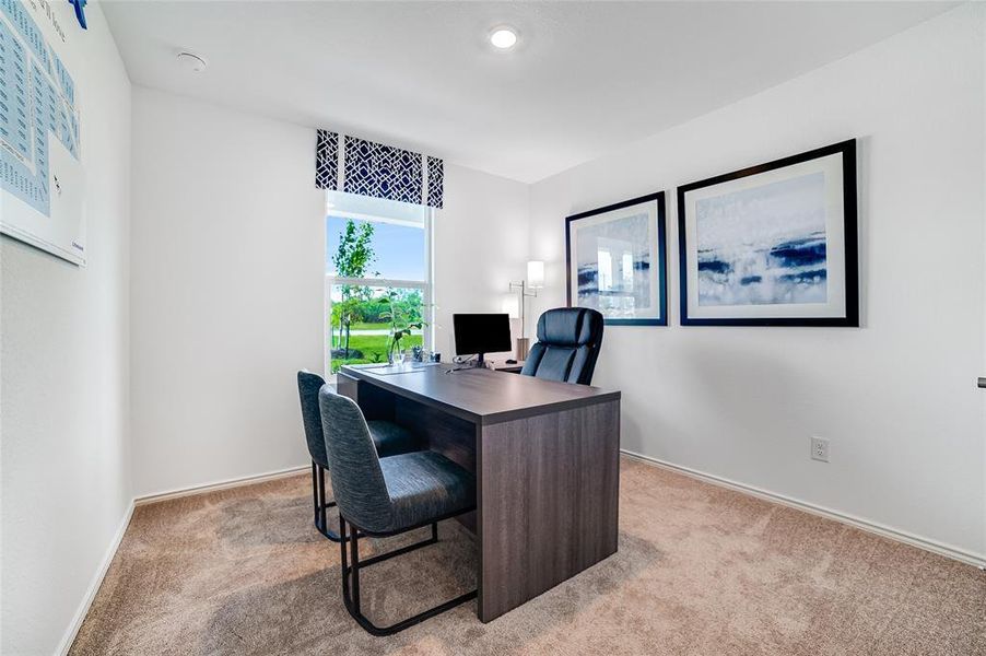 Furnished interior view inside a new home in Schriber Ranch, Mustang Ridge (Image 13).