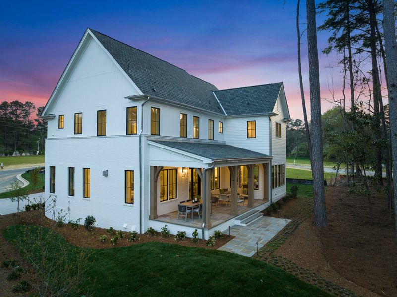 Representative exterior photo of a completed home built from the Eloise by Homes by Dickerson in The Founding at Blue Ridge, Raleigh, NC (Image 4).