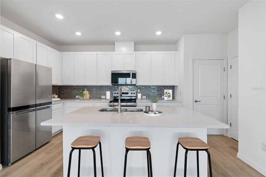 Furnished interior view inside a new home in Waterset Townhomes, Apollo Beach (Image 15).