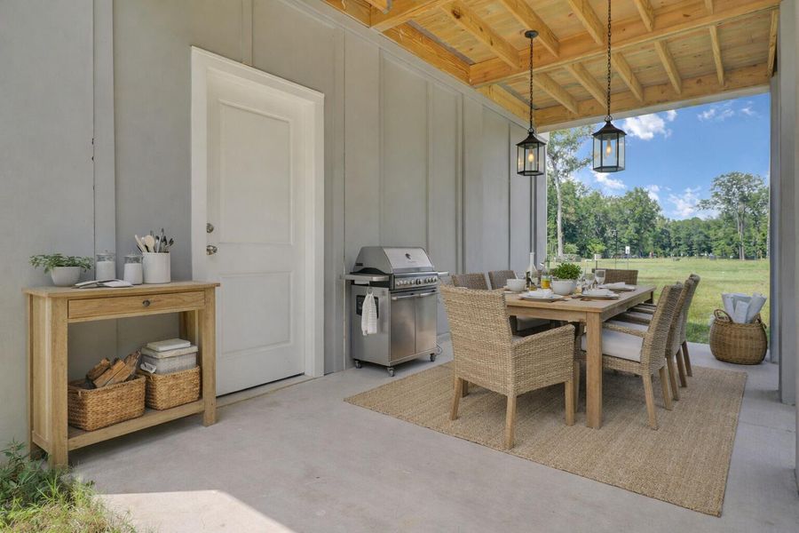 Exterior details and patio area of a home in , Johns Island (Image 22).