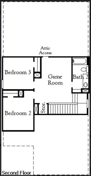 2D floor plan layout of this home in Creekhaven, Rosharon, TX (Image 3).