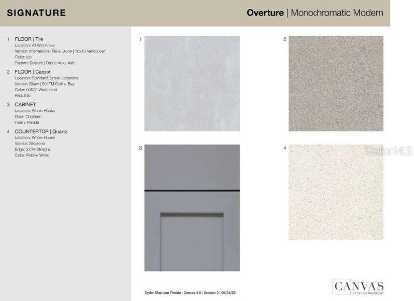 Sample of building materials used in homes in Firethorn, Parrish (Image 26).