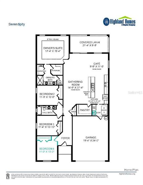 2D floor plan layout of this home in Myrtlebrook Preserve, Lakeland, FL (Image 2). 2D floor plan layout of this home in Myrtlebrook Preserve, Lakeland, FL (Image 2).