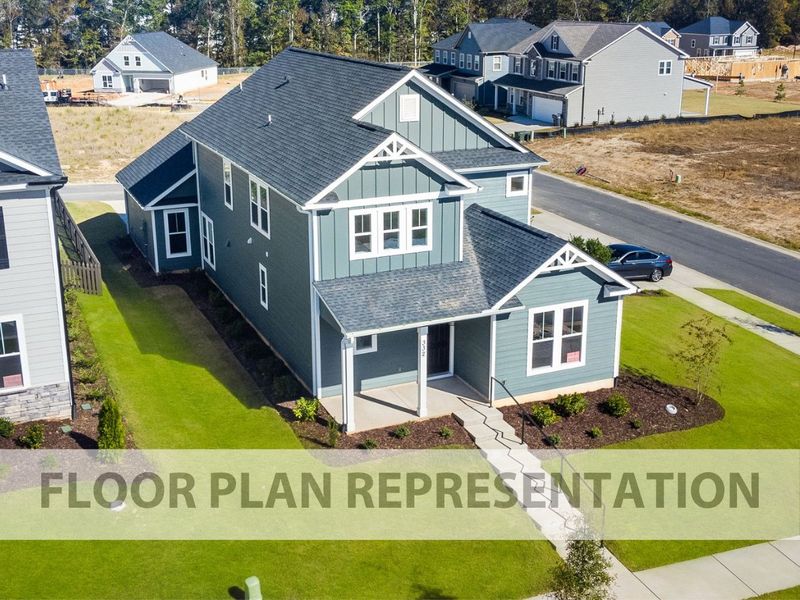 Representative exterior photo of a completed home built from the Sparrow by Ivey Homes in Tillery Park, Grovetown, GA (Image 18). Representative exterior photo of a completed home built from the Sparrow by Ivey Homes in Tillery Park, Grovetown, GA (Image 18).