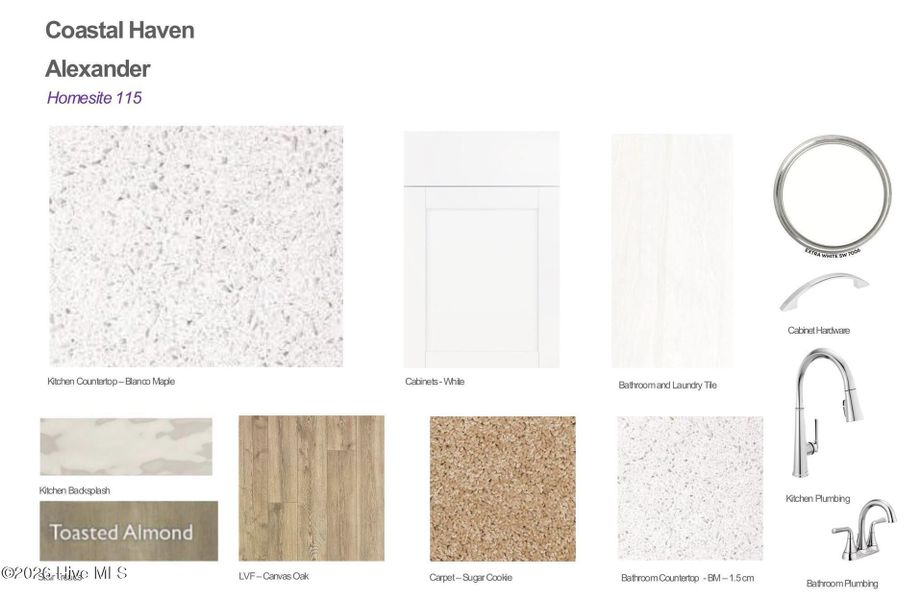 Sample of building materials used in homes in Coastal Haven, Leland (Image 27).