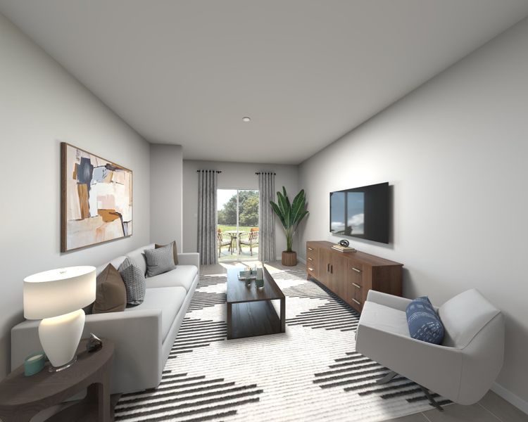 Furnished interior view inside a new home in The District at Oakleaf - The Commons, Middleburg (Image 6).