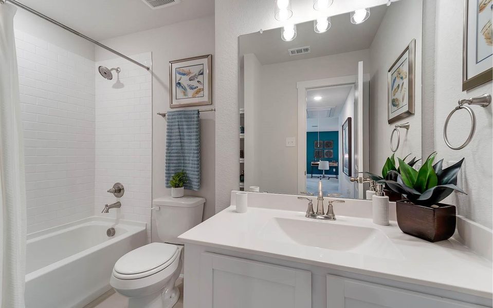 Furnished interior view inside a new home in Massey Oaks, Pearland (Image 14).