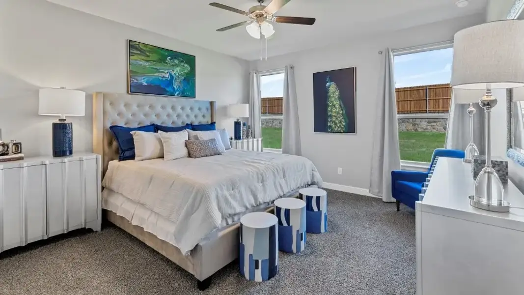 Furnished interior view inside a new home in Bluestem, Rhome (Image 18).