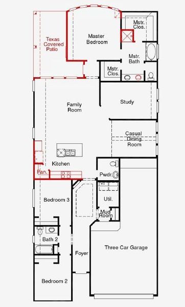 2D floor plan layout of this home in The Highlands, Porter, TX (Image 4). 2D floor plan layout of this home in The Highlands, Porter, TX (Image 4).