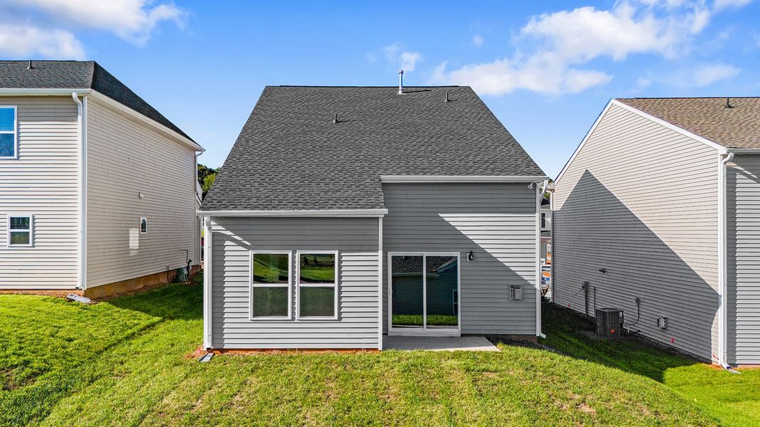 Front exterior of a new home in Hanes Lake, Winston-Salem, NC, highlighting curb appeal (Image 25).