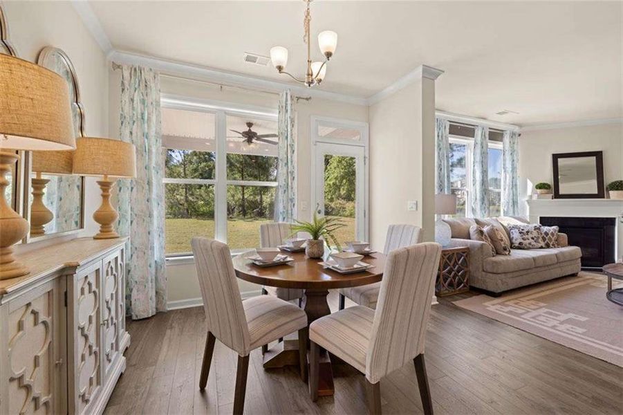 Furnished interior view inside a new home in Wildwood, Covington (Image 17). Furnished interior view inside a new home in Wildwood, Covington (Image 17).