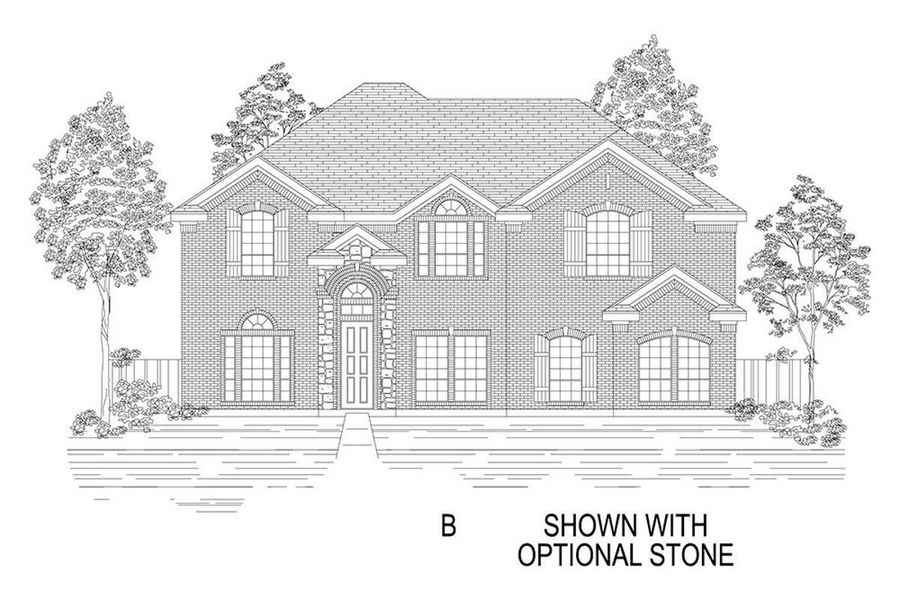 Representative rendering of the exterior for the Stonehaven 2R by First Texas Homes (Image 11).