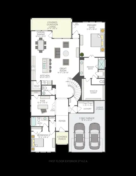 2D floor plan layout of this home in Turner's Crossing, Buda, TX (Image 3). 2D floor plan layout of this home in Turner's Crossing, Buda, TX (Image 3).