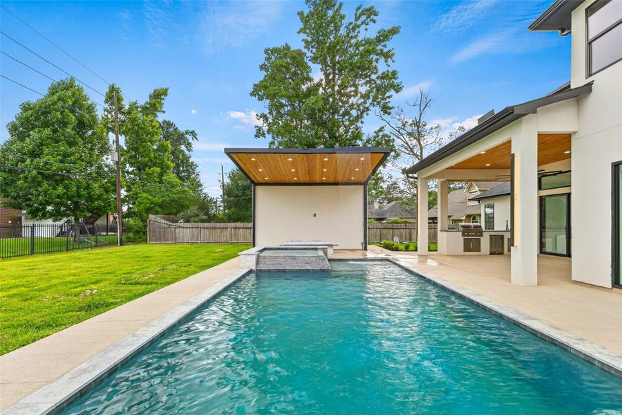 Exterior details and patio area of a home in , Magnolia (Image 35). Exterior details and patio area of a home in , Magnolia (Image 35).