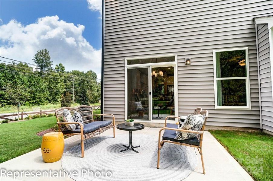 This home features an 8x8 patio