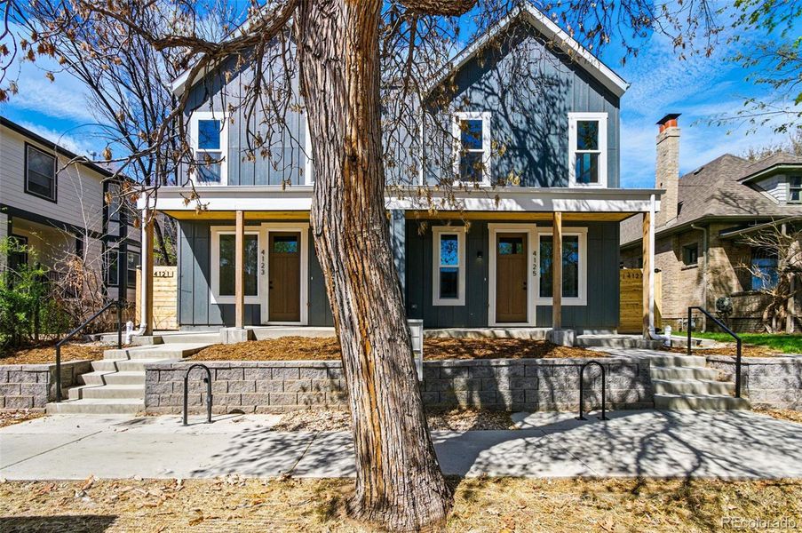 Front exterior of a new home in , Denver, CO, highlighting curb appeal (Image 1). Front exterior of a new home in , Denver, CO, highlighting curb appeal (Image 1).