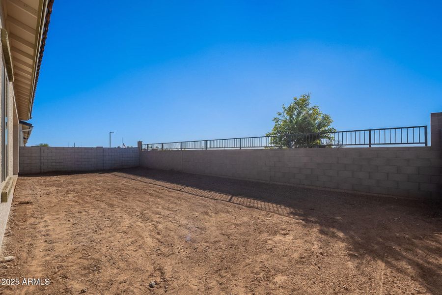 Back Yard with View Fencing