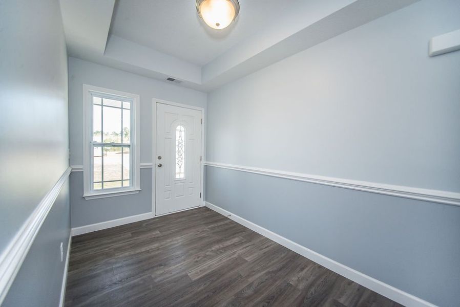 Representative unfurnished interior of a home built from the Franklin by Enchanted Homes in Guadalupe Heights, Seguin (Image 41).