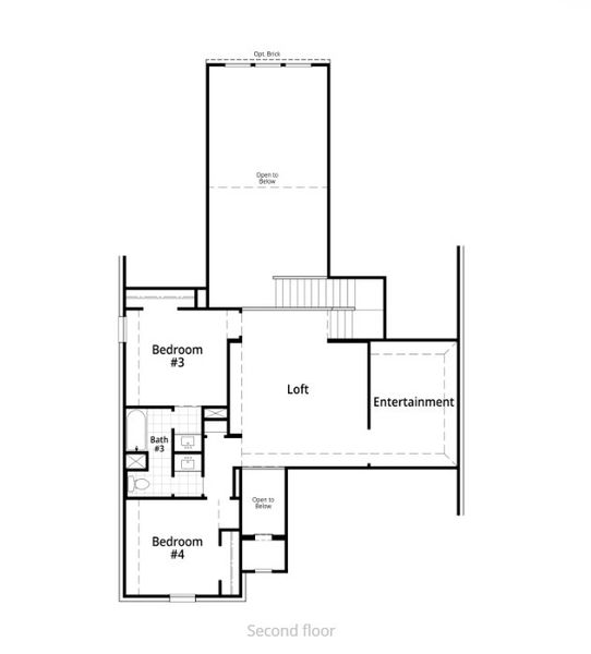 2D floor plan layout for the Rodin Plan by Highland Homes in Easton Park, Austin, TX (Image 31).