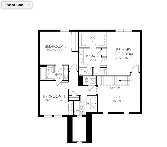 2D floor plan layout for the Winston - Single Family Homes by Dream Finders Homes in Brystol North at Wylder, Port St. Lucie, FL (Image 5). 2D floor plan layout for the Winston - Single Family Homes by Dream Finders Homes in Brystol North at Wylder, Port St. Lucie, FL (Image 5).
