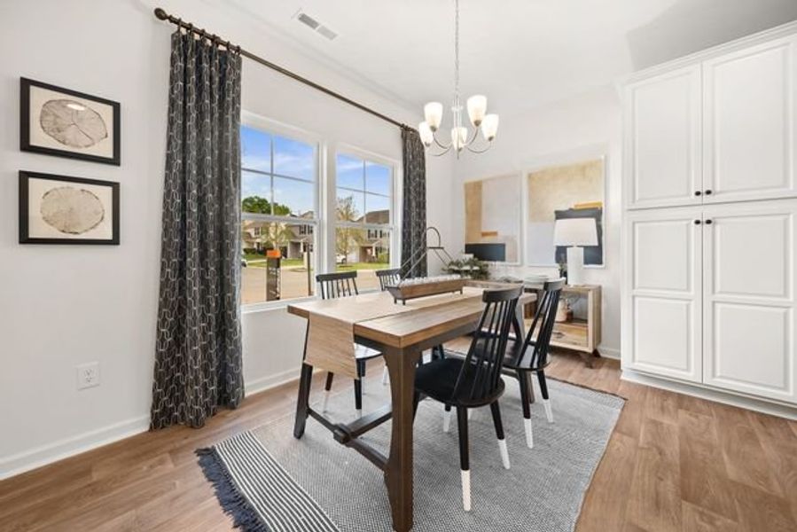 Representative furnished interior of a home built from the Dawson by True Homes in Morgan Hills, Albemarle (Image 12).