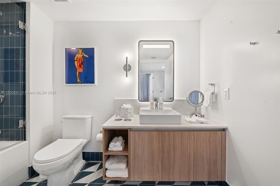 Furnished interior view inside a new home in , Miami (Image 11).