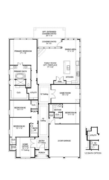 2D floor plan layout of this home in Meridiana, Manvel, TX (Image 6).