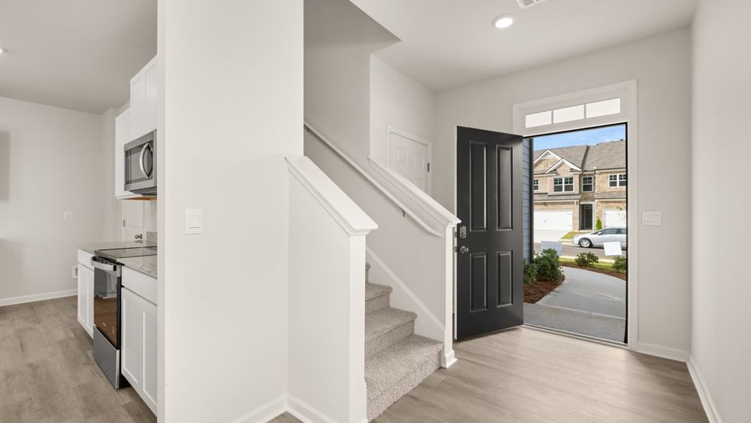 Representative furnished interior of a home built from the ELSTON by D.R. Horton in Pointe Park, Union City (Image 6).