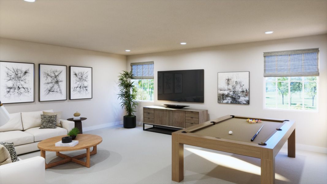 Representative furnished interior of a home built from the 5054 by Risewell Homes in Freedom at Anthem, Kyle (Image 13).