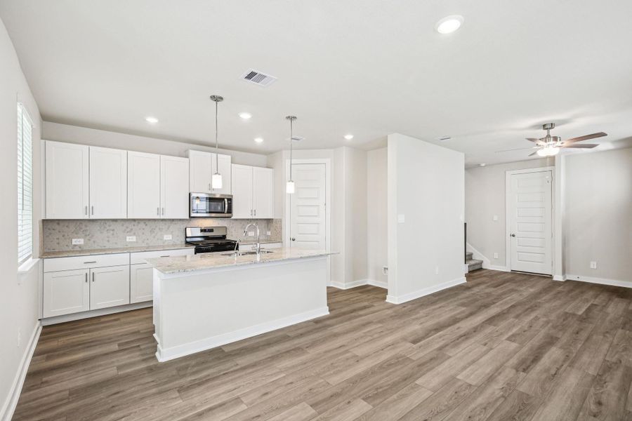 Furnished interior view inside a new home in Spring Brook Village - City Series, Houston (Image 25). Furnished interior view inside a new home in Spring Brook Village - City Series, Houston (Image 25).