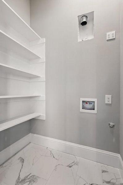 Second Laundry Connections in Primary Closet